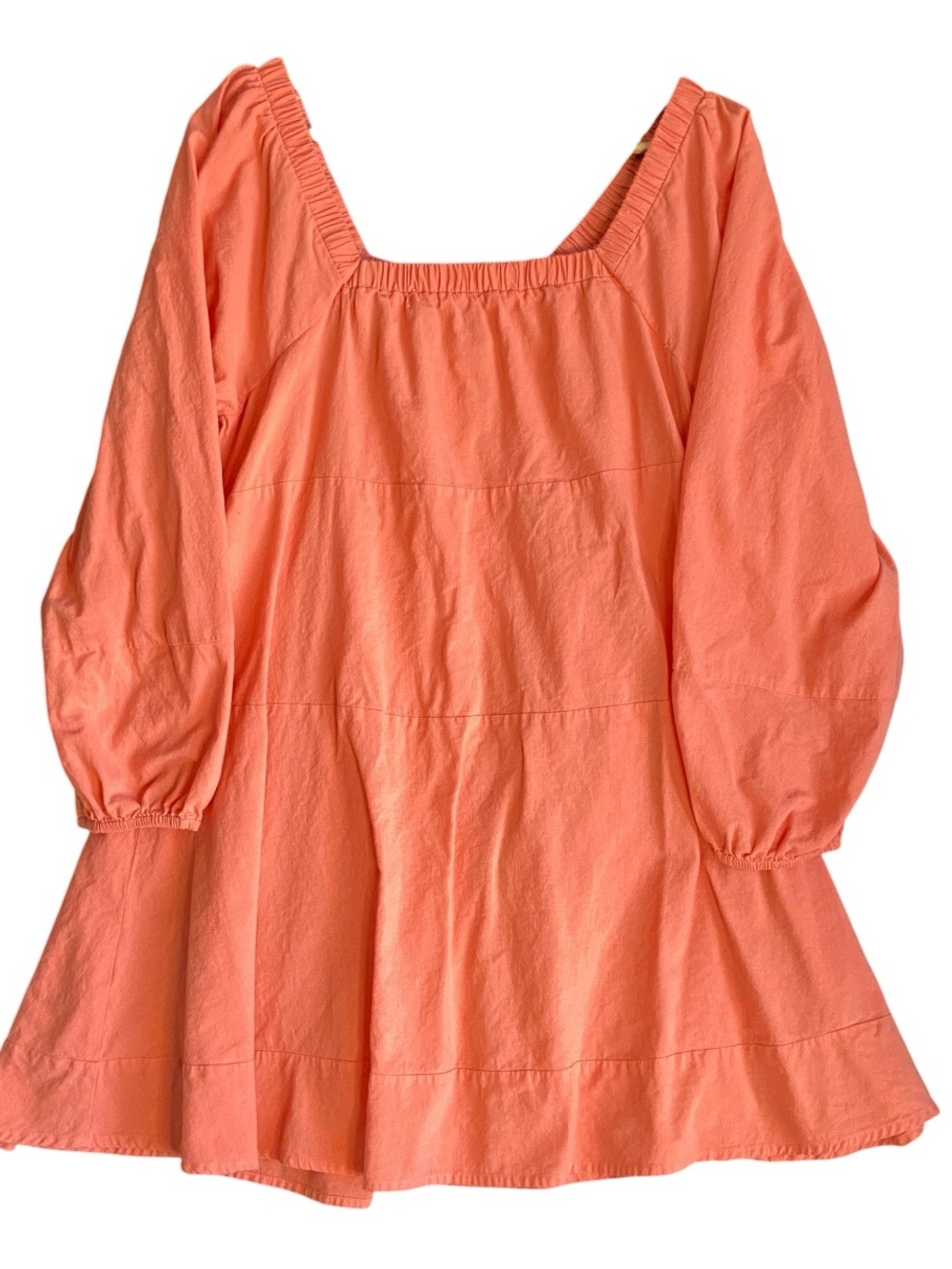 Mudpie | Coral Tiered Babydoll Boho Summer Dress | Size M - Picture 2 of 4